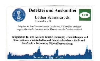 Detektei & Auskunftei Lothar Schwarzrock Kriminalrat a.D.