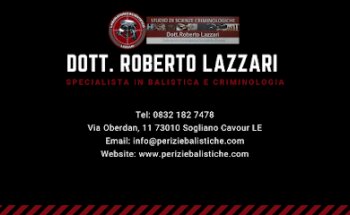 Dott. Roberto Lazzari Criminologo Investigativo, Specialista in Balistica e Criminologia