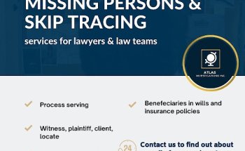 Atlas Investigations - Missing Persons/Asset Tracing/ Contact Tracing